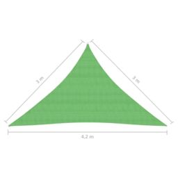 Berkfield Home Sunshade Sail 160 g/m ² Light Green 3x3x4.2 m HDPE - thumbnail 6