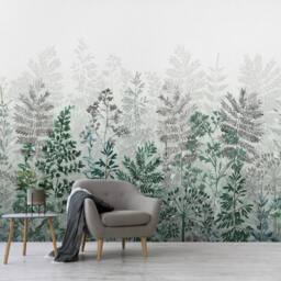 Superfresco Easy Leaf Silhouette Emerald Print To Order 3m x 2.8m Mural in Green - thumbnail 3