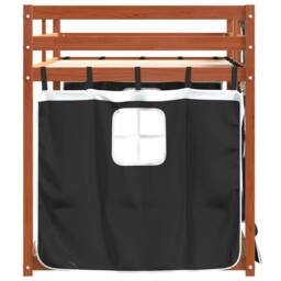 Berkfield Home Bunk Bed without Mattress White&Black 90x200 cm Solid Wood Pine in Black - thumbnail 6