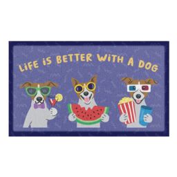 Artsy Mats Life Is Better With A Dog Doormat (70 x 40cm) in White - Size: 40 cm x 70 cm - thumbnail 2