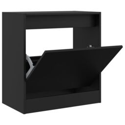 Berkfield Home Shoe Cabinet Black 60x34x63.5 cm Engineered Wood - thumbnail 2