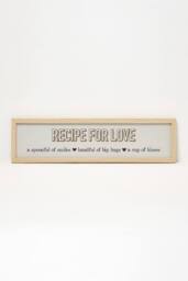 Homescapes Recipes Wall Art, 13 x 52cm, Set of 4 in Beige - Size: 13 x 52 cm - thumbnail 4