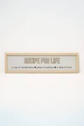 Homescapes Recipes Wall Art, 13 x 52cm, Set of 4 in Beige - Size: 13 x 52 cm - thumbnail 2