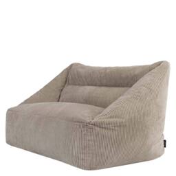 icon Bean Bag Sofa & Footstool Bundle, Jumbo Corduroy in Stone - Size: Medium - thumbnail 4