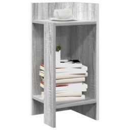 Berkfield Home Side Tables 2 pcs with Shelf Grey Sonoma 25.5x27x60 cm - thumbnail 1