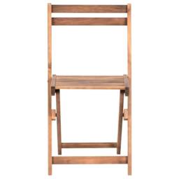 Wyld and Coco 3-Piece Folding Bistro Set - Solid Acacia Wood Brown - thumbnail 8