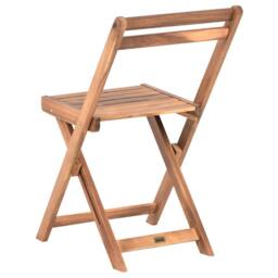 Wyld and Coco 3-Piece Folding Bistro Set - Solid Acacia Wood Brown - thumbnail 9