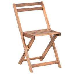 Wyld and Coco 3-Piece Folding Bistro Set - Solid Acacia Wood Brown - thumbnail 7