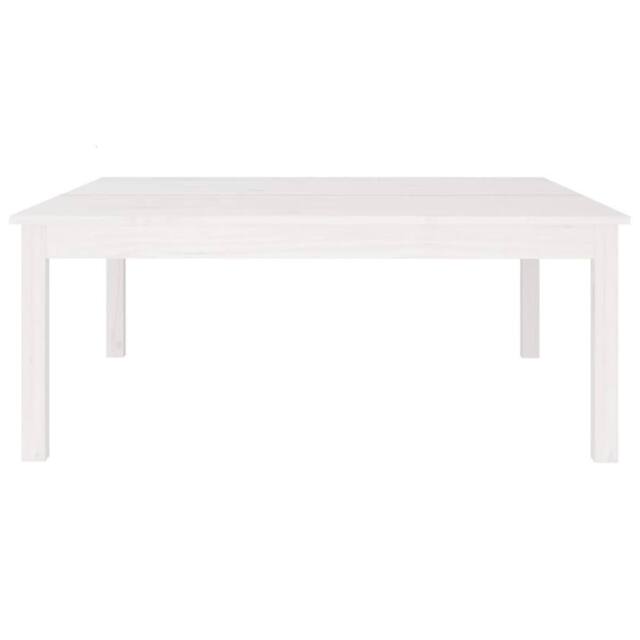 Berkfield Home Beautiful Coffee Table White 100x100x40 cm Solid Wood Pine - Size: 100 x 100 x 40 cm - image 1