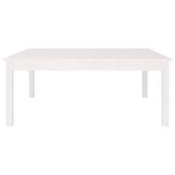 Berkfield Home Beautiful Coffee Table White 100x100x40 cm Solid Wood Pine - Size: 100 x 100 x 40 cm - thumbnail 1