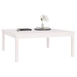 Berkfield Home Beautiful Coffee Table White 100x100x40 cm Solid Wood Pine - Size: 100 x 100 x 40 cm - thumbnail 5