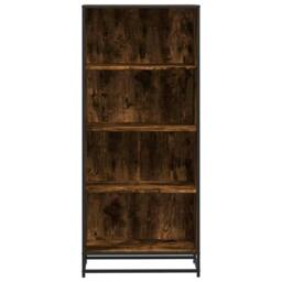 Berkfield Home Bookcase Smoked Oak 60x35x139 cm Engineered Wood in Brown - Size: 60 x 35 x 139 cm - thumbnail 4