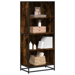 Berkfield Home Bookcase Smoked Oak 60x35x139 cm Engineered Wood in Brown - Size: 60 x 35 x 139 cm - thumbnail 2