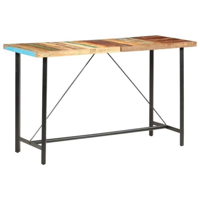 Berkfield Home Bar Table 180x70x107 cm Solid Reclaimed Wood in Brown - Size: 180 x 70 x 107 cm - image 1
