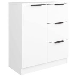 Berkfield Home Sideboards 2 pcs White 60x30x70 cm Engineered Wood - Size: 60 x 30 x 70 cm - thumbnail 6