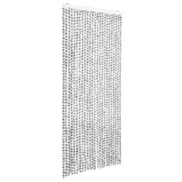Berkfield Home Insect Curtain Light & Dark Grey 100x220 cm Chenille - thumbnail 1
