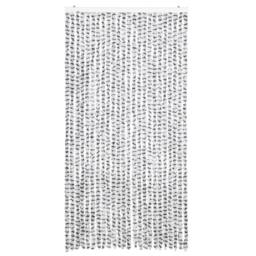 Berkfield Home Insect Curtain Light & Dark Grey 100x220 cm Chenille - thumbnail 3