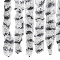 Berkfield Home Insect Curtain Light & Dark Grey 100x220 cm Chenille - thumbnail 5