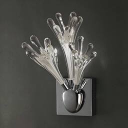 Netlighting Love Wall Lamp 3 Light G4 Chrome White Glass NOT LED CFL Compatible in Grey - thumbnail 2