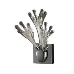 Netlighting Love Wall Lamp 3 Light G4 Chrome White Glass NOT LED CFL Compatible in Grey