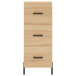 Berkfield Home Highboard Sonoma Oak 34.5x34x180 cm Engineered Wood in Brown - thumbnail 6