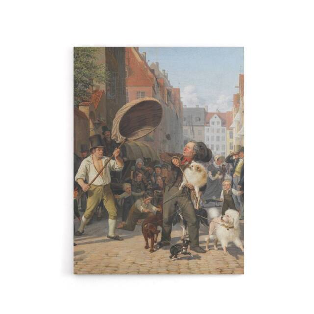 "Artery8 Wilhelm Marstrand Street Scene in the Dog Days Canvas Wall Art Print - Size: W12"" x H16""" - image 1
