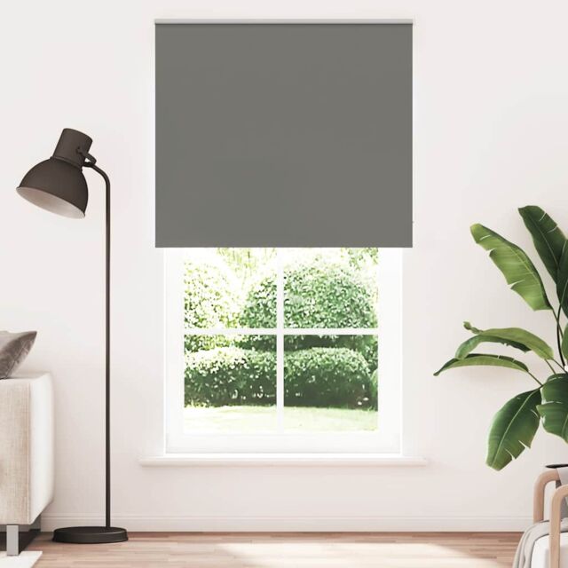 Berkfield Home Roller Blind Blackout Grey 140x230 cm Fabric Width 136.6 cm Polyester - image 1