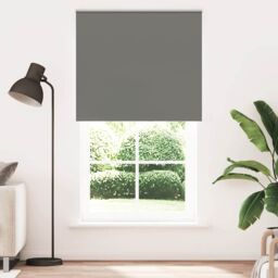 Berkfield Home Roller Blind Blackout Grey 140x230 cm Fabric Width 136.6 cm Polyester - thumbnail 1