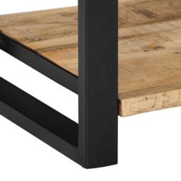 Berkfield Home Console Table 100x35x75 cm Solid Rough Wood Mango in Brown - Size: 100 x 35 x 75 cm - thumbnail 8
