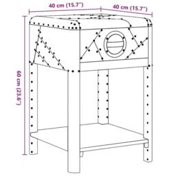Berkfield Home Aviator End Table with 1 Drawer Vintage Aircraft Airman Style in Silver - thumbnail 7