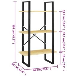 Berkfield Home Storage Shelf 60x30x105 cm Solid Pine Wood in Brown - Size: 60 x 30 x 105 cm - thumbnail 7