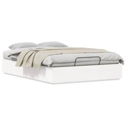 Berkfield Home Ottoman Bed Frame with Storage White 150 x 200 cm - thumbnail 3
