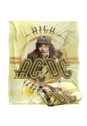 AC/DC ACDC High Voltage Tie Dye Silky Touch Super Soft Throw Blanket 152 X 127 cm in White - thumbnail 2