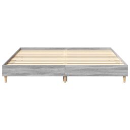 Berkfield Home Bed Frame No Mattress Grey Sonoma 200x200 cm Engineered Wood - thumbnail 5