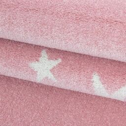 Bravich LTD Kids Stars Circle Rug - Bambi in Pink - Size: 120 cm diameter - thumbnail 2