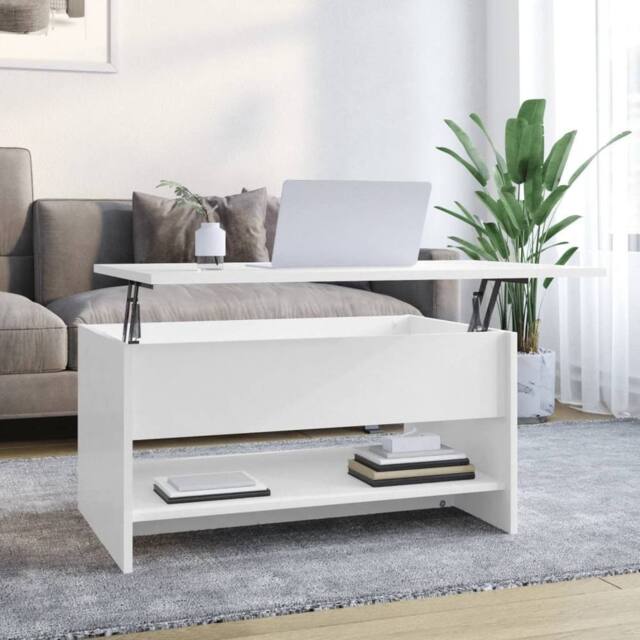 Berkfield Home Coffee Table High Gloss White 80x50x40 cm Engineered Wood - Size: 80 x 50 x 40 cm - image 1