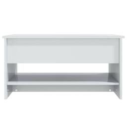 Berkfield Home Coffee Table High Gloss White 80x50x40 cm Engineered Wood - Size: 80 x 50 x 40 cm - thumbnail 6