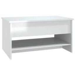 Berkfield Home Coffee Table High Gloss White 80x50x40 cm Engineered Wood - Size: 80 x 50 x 40 cm - thumbnail 5