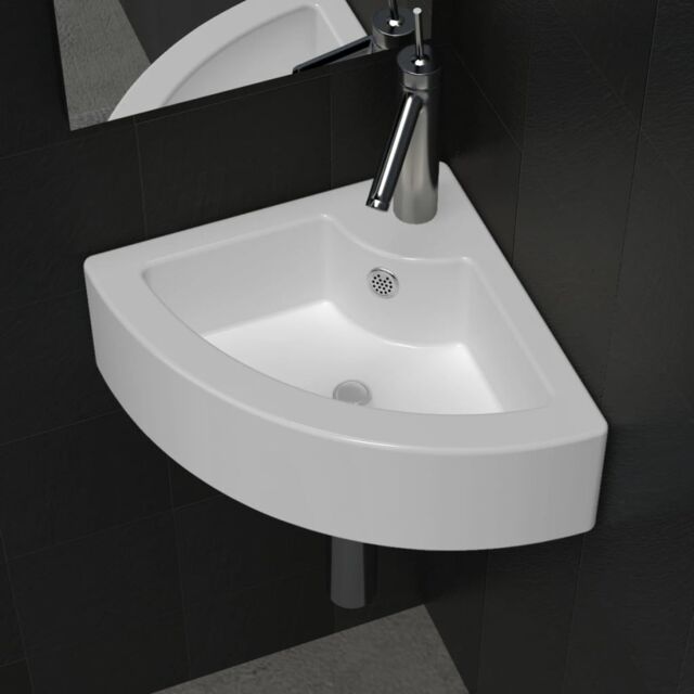 Berkfield Home Wash Basin with Overflow 45x32x12.5 cm White - image 1