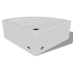 Berkfield Home Wash Basin with Overflow 45x32x12.5 cm White - thumbnail 6