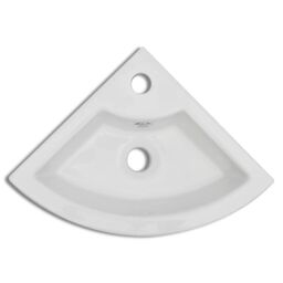 Berkfield Home Wash Basin with Overflow 45x32x12.5 cm White - thumbnail 4