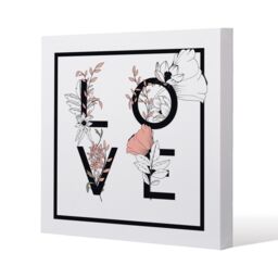 Benjamin Tate Design Love (Canvas Print) / 114 x 114 x 4cm in Natural - Size: 114 x 114 x 4 cm - thumbnail 1