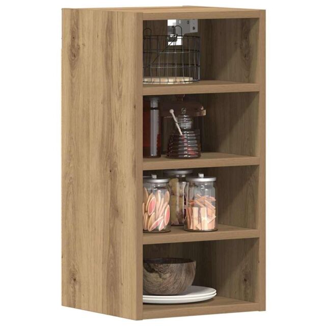 Berkfield Home Hanging Cabinet Artisan Oak 30x29.5x60 cm Engineered Wood in Brown - image 1