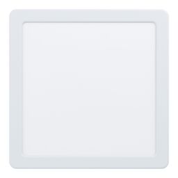 Loops Wall / Ceiling Flush Downlight 216mm White Square Spotlight 16.5W 4000K LED - thumbnail 1