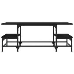 Berkfield Home Decorative Coffee Table Black 100x50.5x40 cm Engineered Wood - thumbnail 4