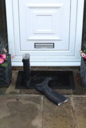JVL Fauna Home Scraper Rubber Pin Doormat 40x70cm in Black - Size: 40 cm x 70 cm - thumbnail 2