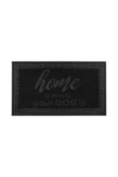 JVL Fauna Home Scraper Rubber Pin Doormat 40x70cm in Black - Size: 40 cm x 70 cm - thumbnail 1