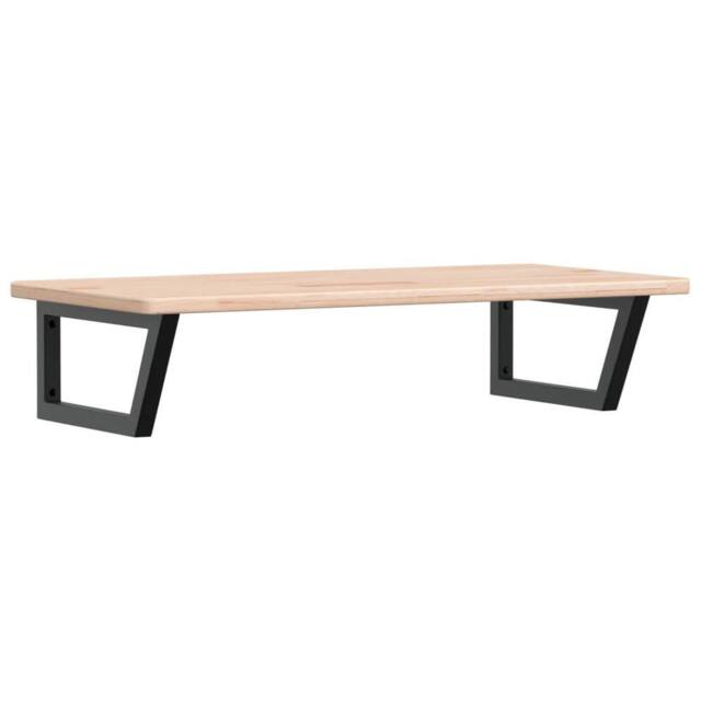 Berkfield Home Basin Shelf Wall Mounted Steel & Solid Wood Oak in Light Brown - image 1