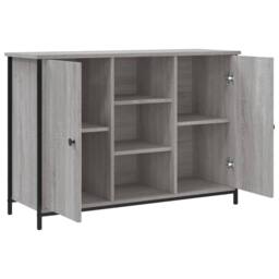 Berkfield Home Sideboard Grey Sonoma 100x35x70 cm Engineered Wood - Size: 100 x 35 x 70 cm - thumbnail 5