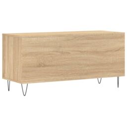 Berkfield Home Record Cabinet Sonoma Oak 100x38x48 cm Engineered Wood in Brown - Size: 100 x 38 x 48 cm - thumbnail 6